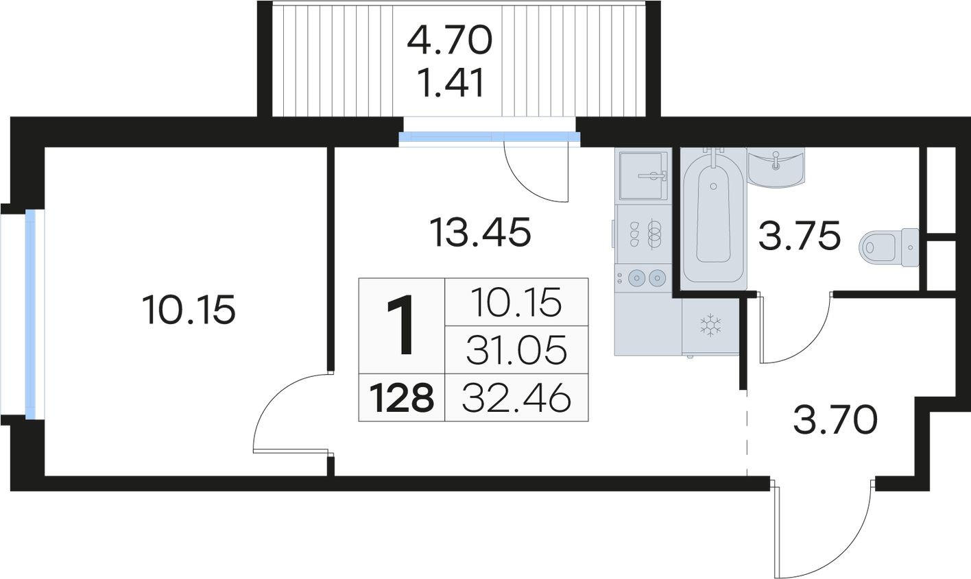 1к. квартира