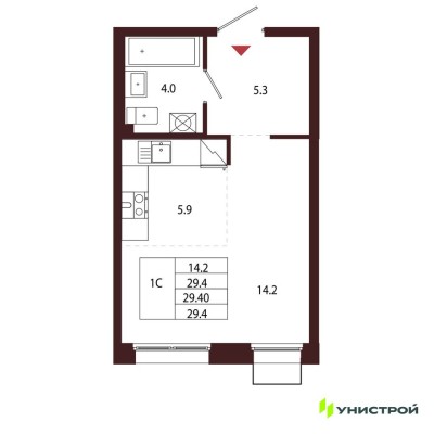 1к. квартира