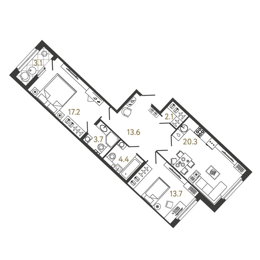 2к. квартира