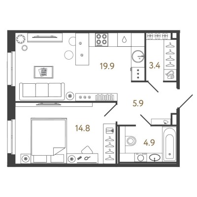 1к. квартира