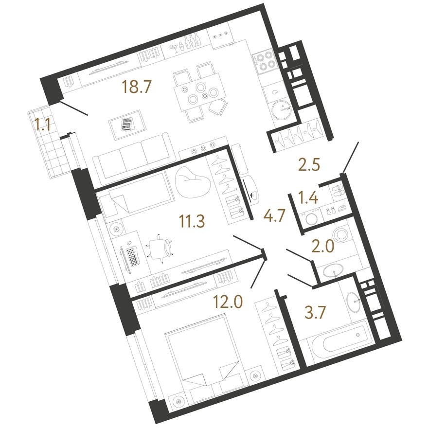 2к. квартира