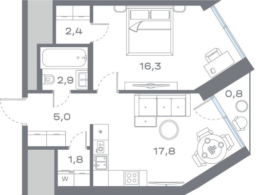 1к. квартира