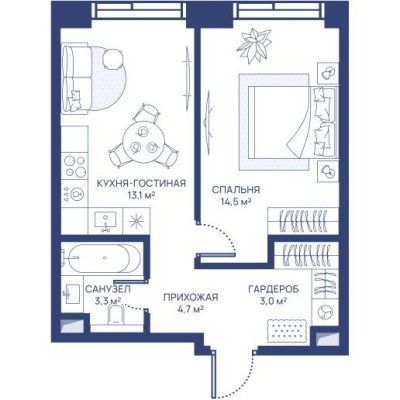 1к. квартира