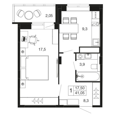 1к. квартира