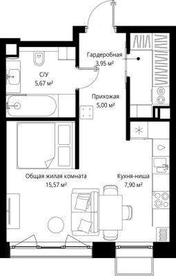 1к. квартира