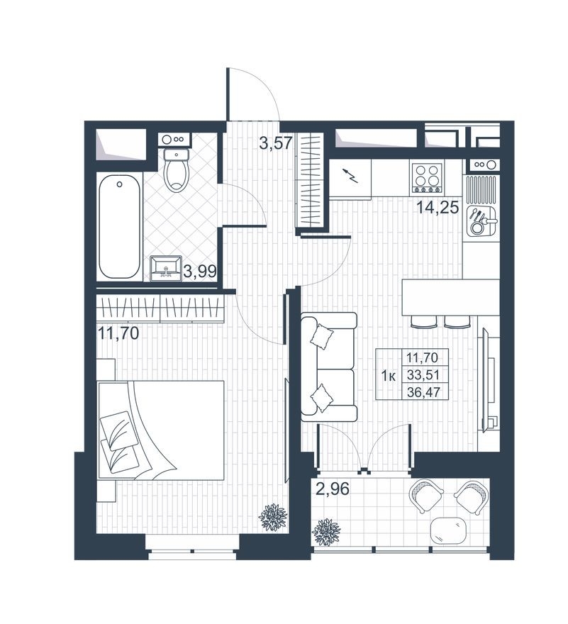 1к. квартира