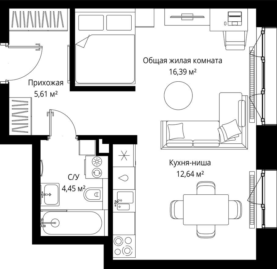 1к. квартира