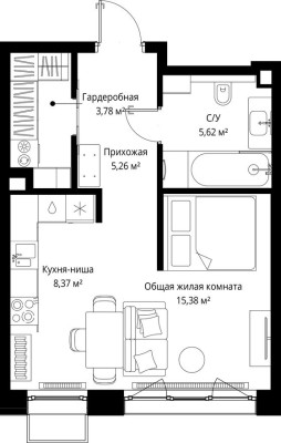1к. квартира