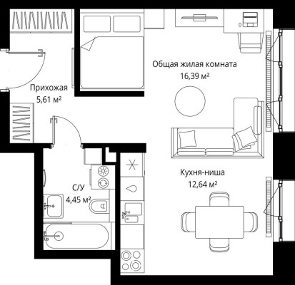 1к. квартира