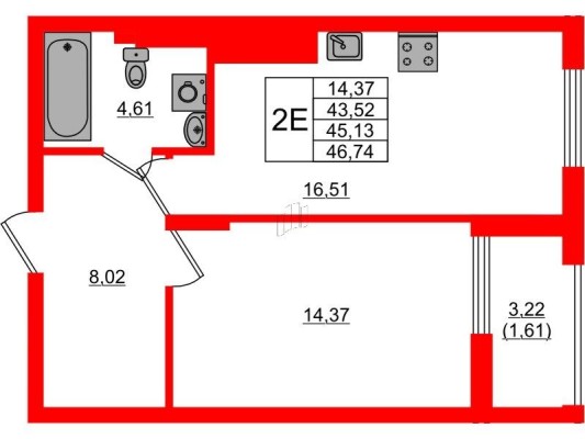 1к. квартира