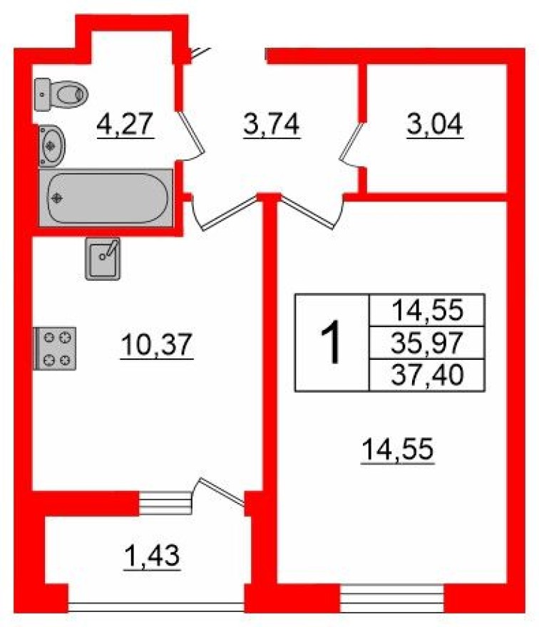 1к. квартира
