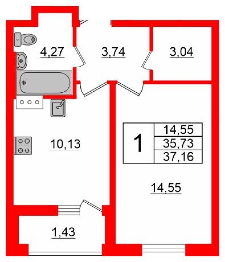 1к. квартира