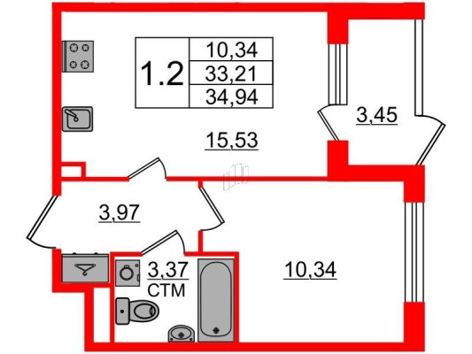 1к. квартира