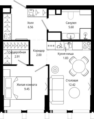 1к. квартира