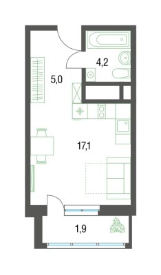 9к. квартира