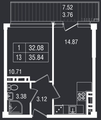 1к. апартаменты