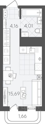 1к. квартира