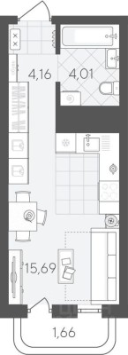 1к. квартира