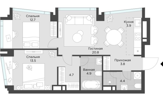 2к. квартира