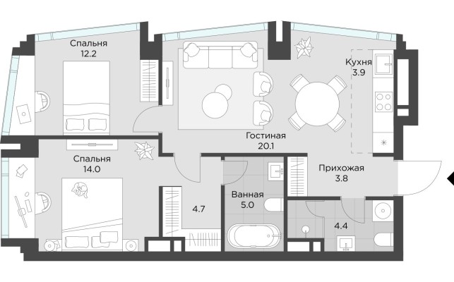 2к. квартира