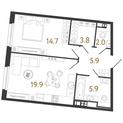 1к. квартира