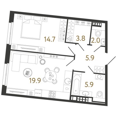 1к. квартира