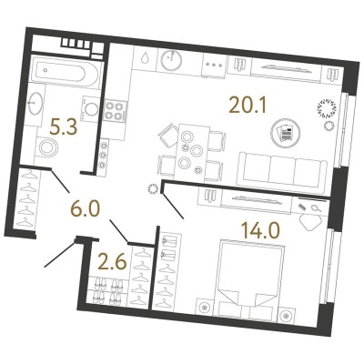 1к. квартира