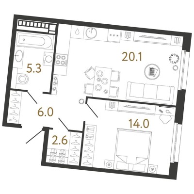 1к. квартира