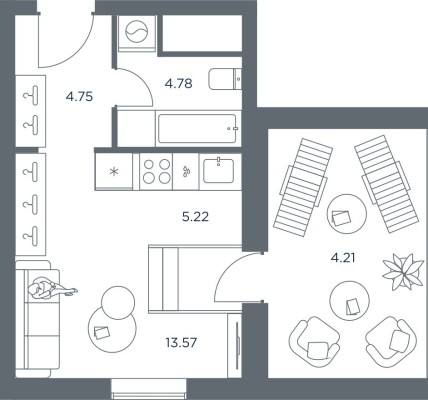 1к. квартира