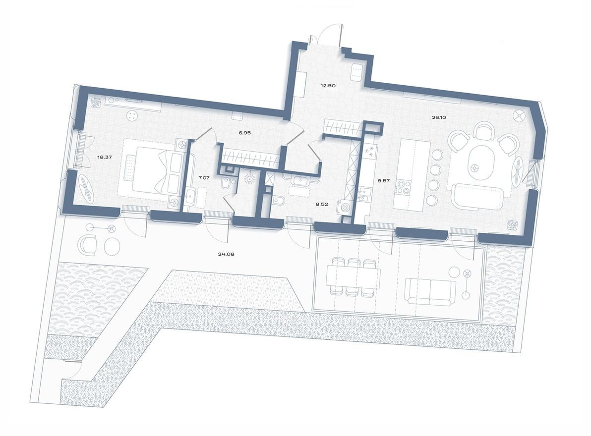 1к. квартира, 112.2 м²