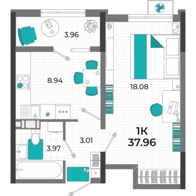 1к. квартира