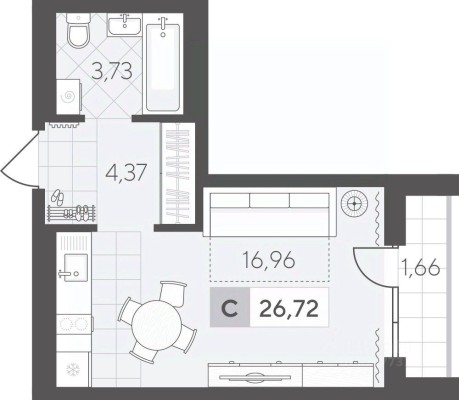 1к. квартира