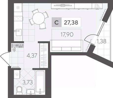 1к. квартира