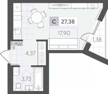 1к. квартира