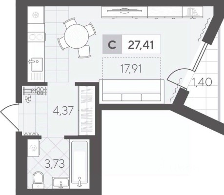 1к. квартира