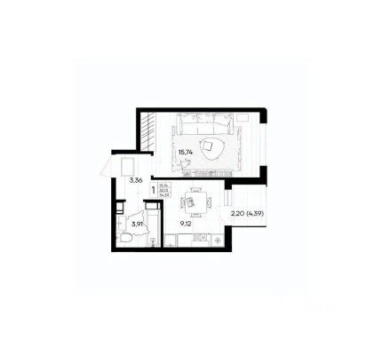 1к. квартира