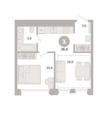 1к. квартира