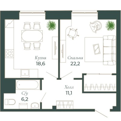 1к. квартира