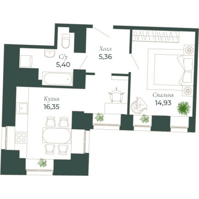 1к. квартира