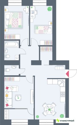 3к. квартира