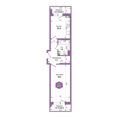 1к. квартира