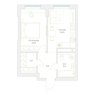 1к. квартира