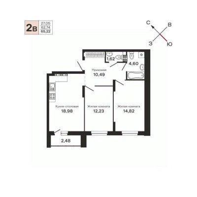 2к. квартира