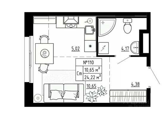 1к. квартира