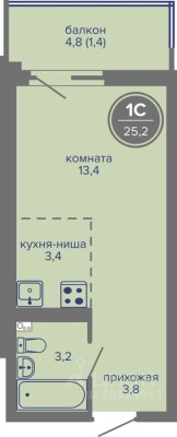 1к. квартира