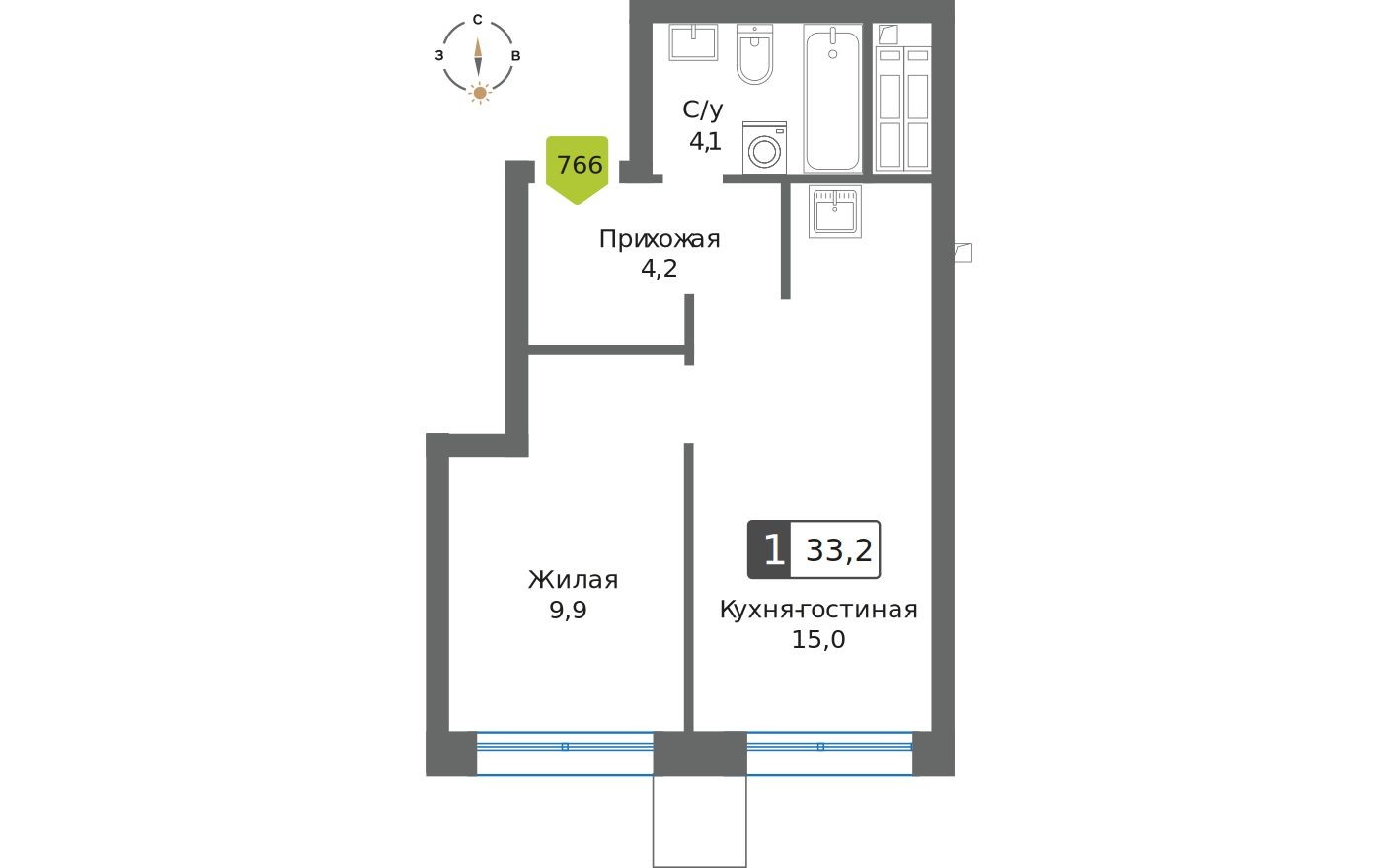 1к. квартира