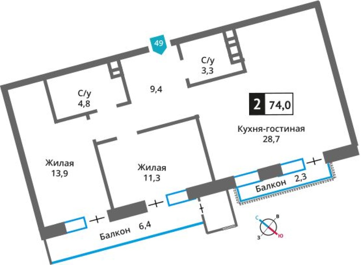 2к. квартира