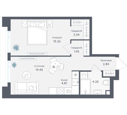 1к. квартира