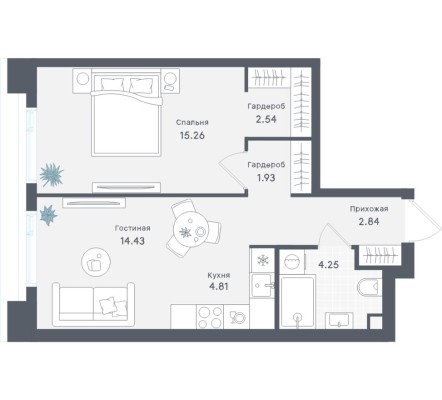 1к. квартира