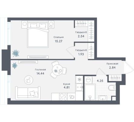 1к. квартира